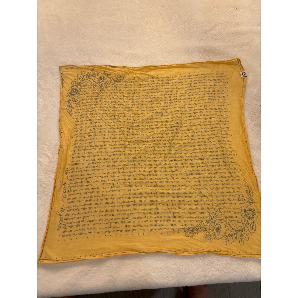 Cotopaxi Yellow Bandana Scarf Do Good Together Floral Print Accessory